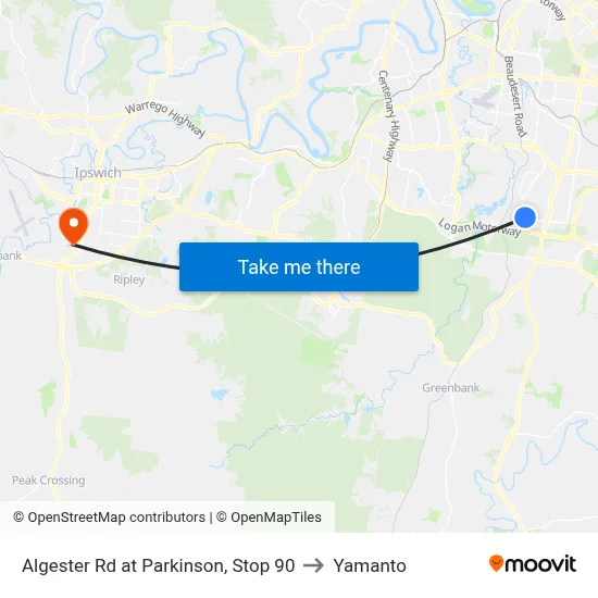 Algester Rd at Parkinson, Stop 90 to Yamanto map