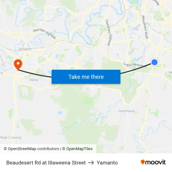 Beaudesert Rd at Illaweena Street to Yamanto map