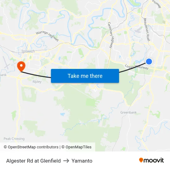 Algester Rd at Glenfield to Yamanto map