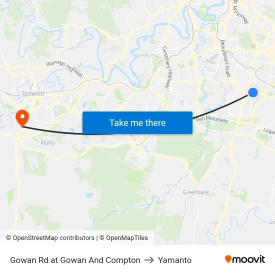Gowan Rd at Gowan And Compton to Yamanto map
