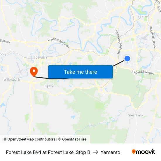Forest Lake Bvd at Forest Lake, Stop B to Yamanto map