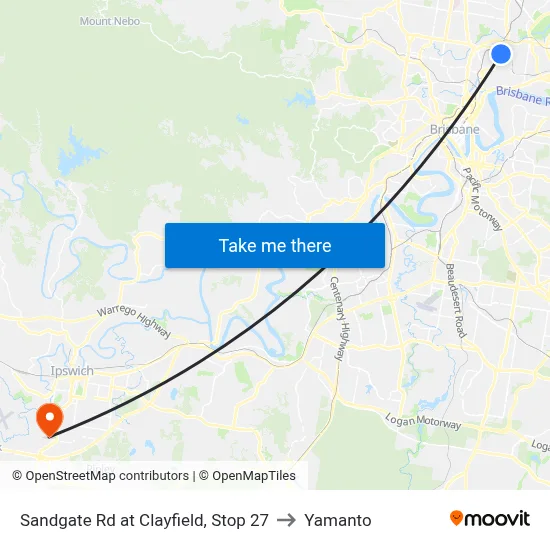 Sandgate Rd at Clayfield, Stop 27 to Yamanto map