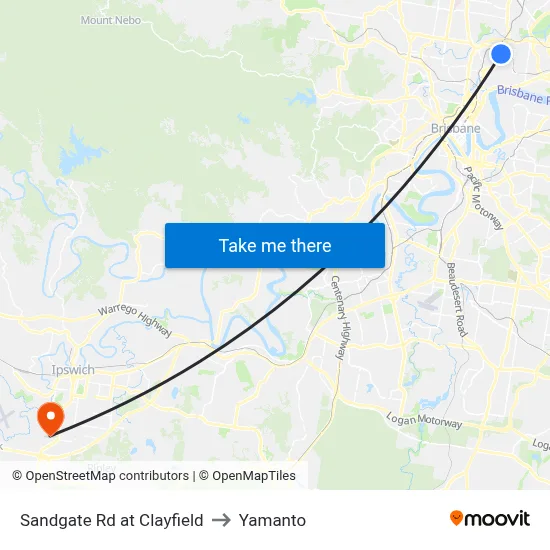 Sandgate Rd at Clayfield to Yamanto map