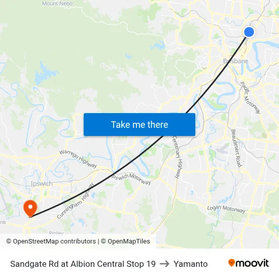 Sandgate Rd at Albion Central Stop 19 to Yamanto map