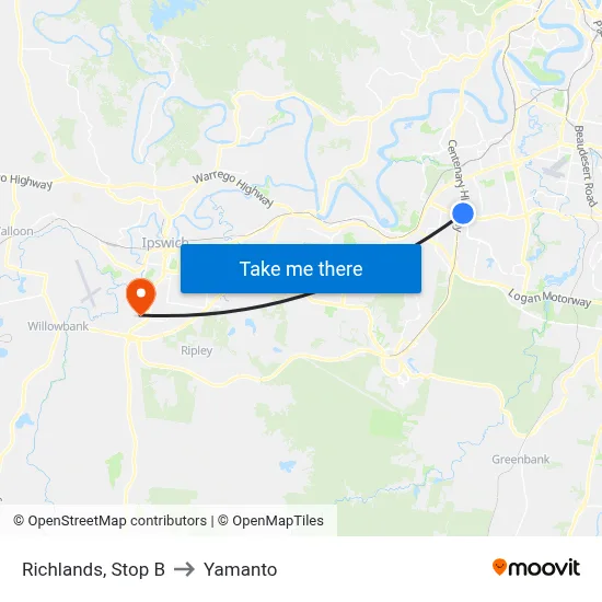 Richlands, Stop B to Yamanto map
