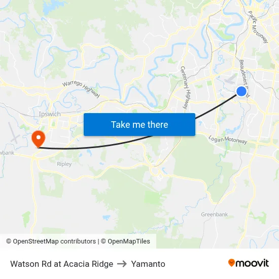 Watson Rd at Acacia Ridge to Yamanto map