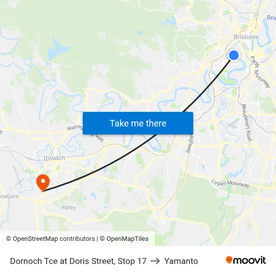 Dornoch Tce at Doris Street, Stop 17 to Yamanto map