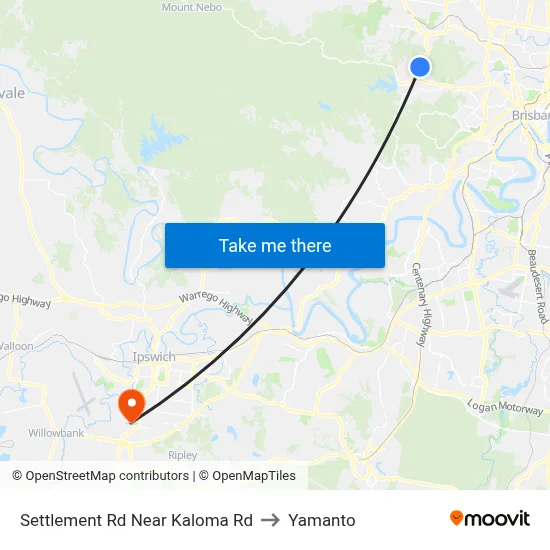 Settlement Rd Near Kaloma Rd to Yamanto map