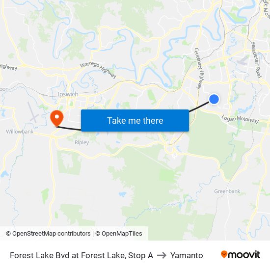 Forest Lake Bvd at Forest Lake, Stop A to Yamanto map