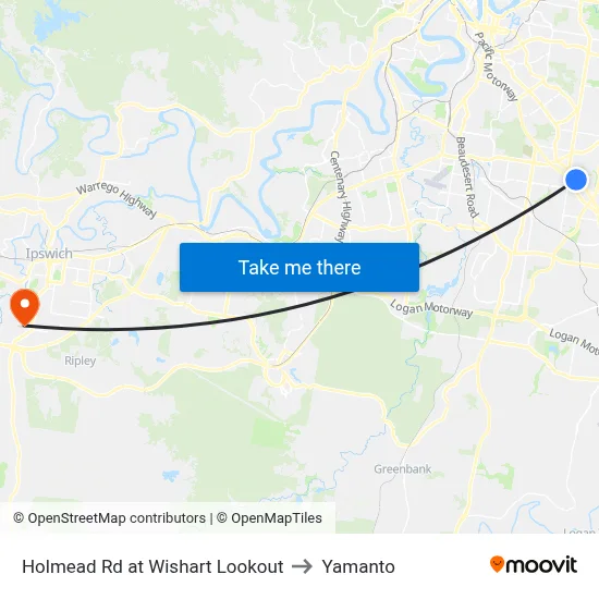 Holmead Rd at Wishart Lookout to Yamanto map