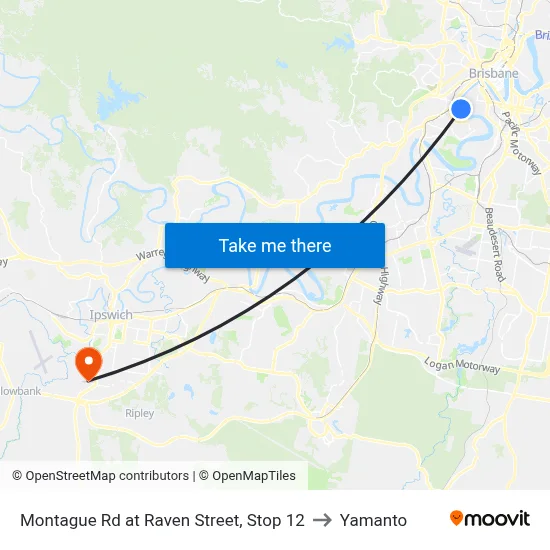 Montague Rd at Raven Street, Stop 12 to Yamanto map