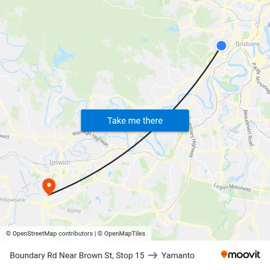 Boundary Rd Near Brown St, Stop 15 to Yamanto map