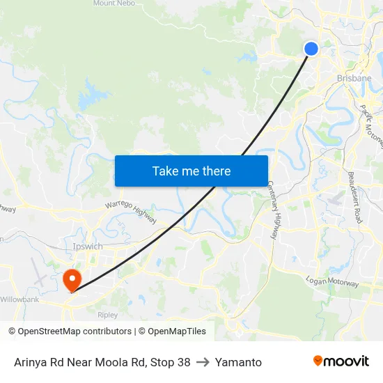 Arinya Rd Near Moola Rd, Stop 38 to Yamanto map
