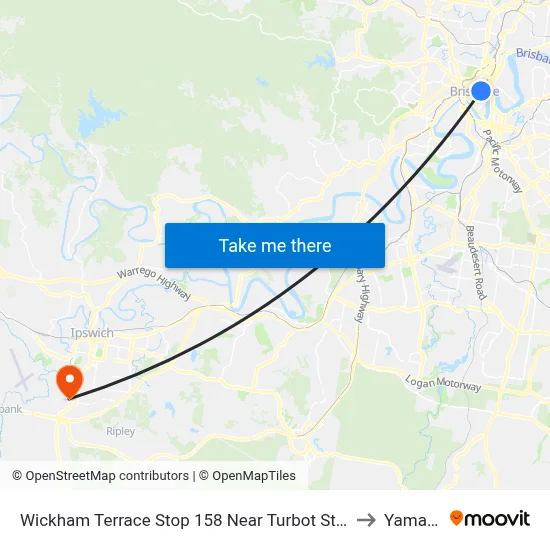 Wickham Terrace Stop 158 Near Turbot St, Stand A to Yamanto map