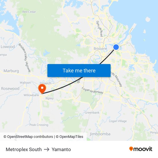 Metroplex South to Yamanto map