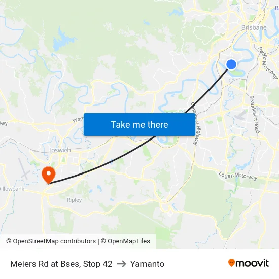 Meiers Rd at Bses, Stop 42 to Yamanto map
