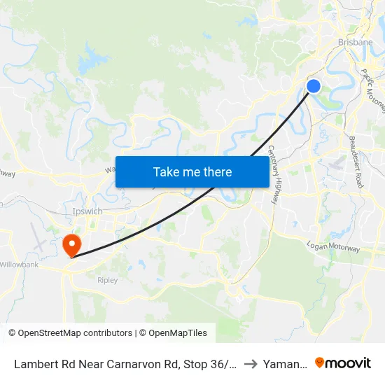 Lambert Rd Near Carnarvon Rd, Stop 36/27 to Yamanto map