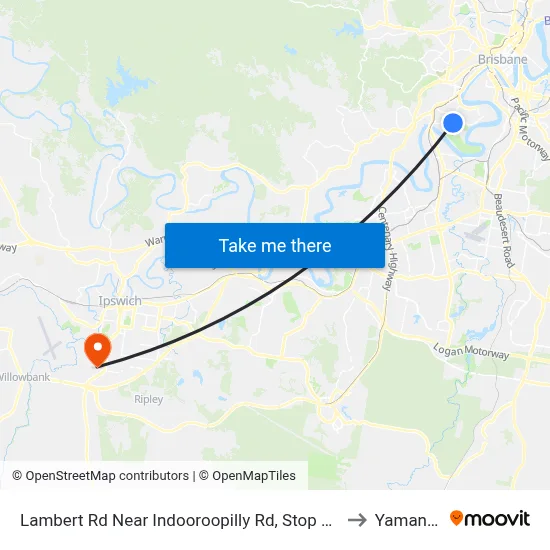 Lambert Rd Near Indooroopilly Rd, Stop 24 to Yamanto map