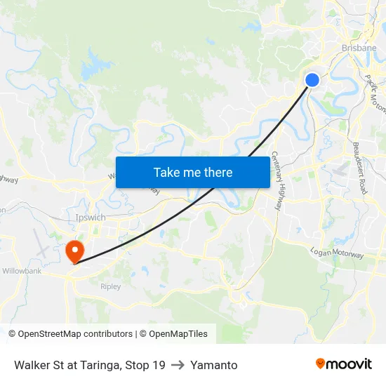 Walker St at Taringa, Stop 19 to Yamanto map