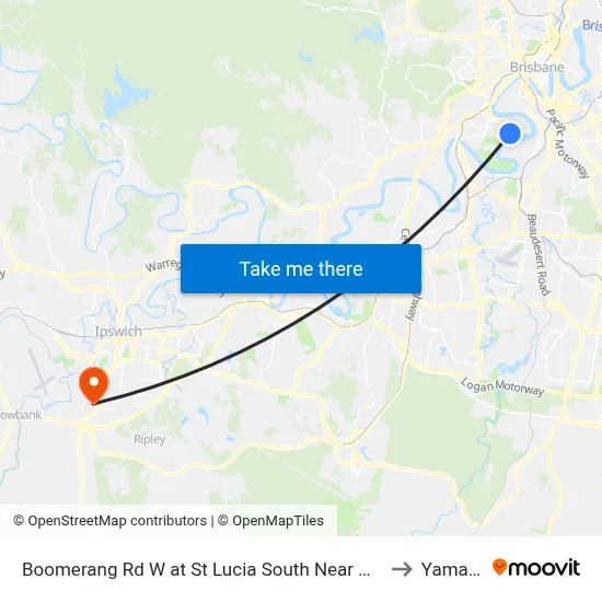 Boomerang Rd W at St Lucia South Near Hawken Dr to Yamanto map