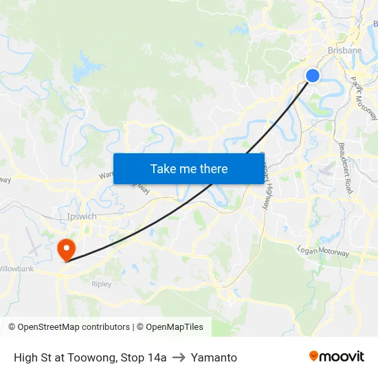 High St at Toowong, Stop 14a to Yamanto map