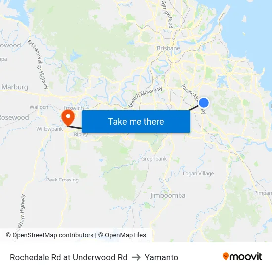 Rochedale Rd at Underwood Rd to Yamanto map