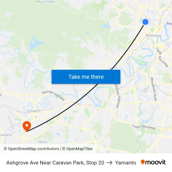 Ashgrove Ave Near Caravan Park, Stop 20 to Yamanto map