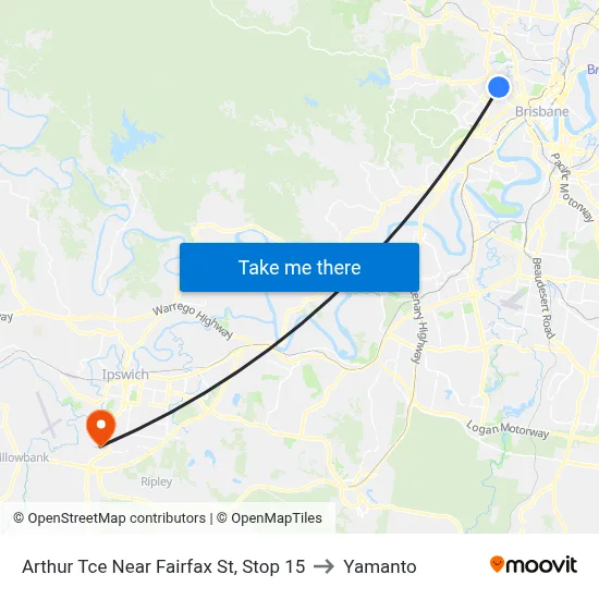 Arthur Tce Near Fairfax St, Stop 15 to Yamanto map