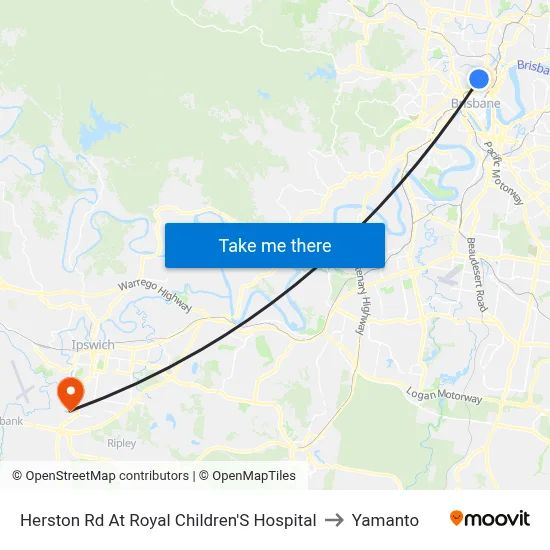 Herston Rd At Royal Children'S Hospital to Yamanto map
