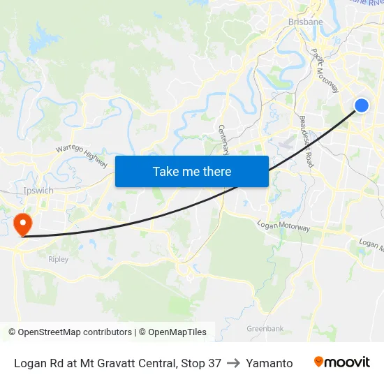 Logan Rd at Mt Gravatt Central, Stop 37 to Yamanto map