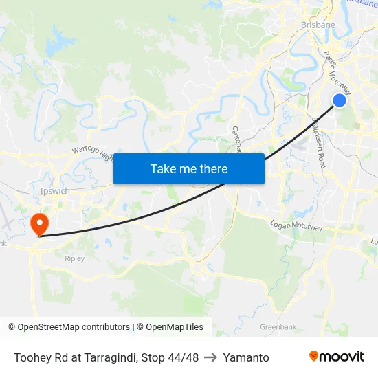 Toohey Rd at Tarragindi, Stop 44/48 to Yamanto map