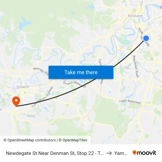 Newdegate St Near Denman St, Stop 22 - Temp Closure to Yamanto map