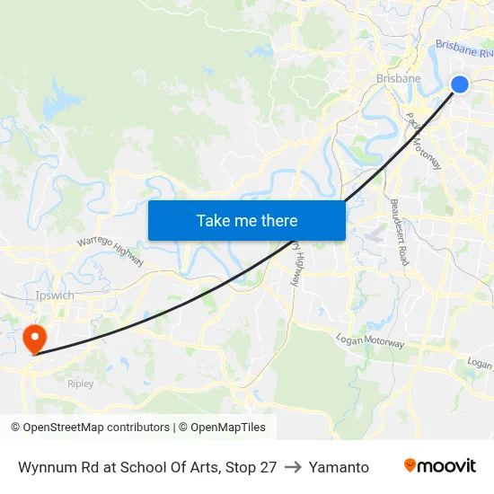 Wynnum Rd at School Of Arts, Stop 27 to Yamanto map