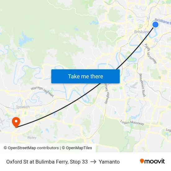 Oxford St at Bulimba Ferry, Stop 33 to Yamanto map