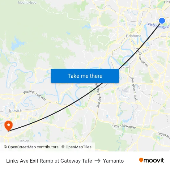 Links Ave Exit Ramp at Gateway Tafe to Yamanto map