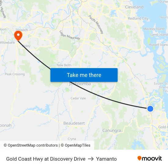 Gold Coast Hwy at Discovery Drive to Yamanto map