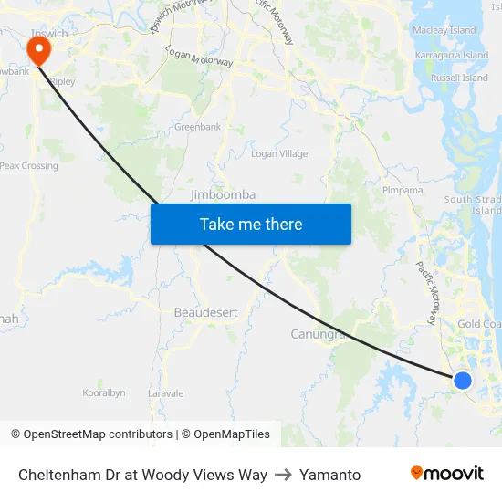Cheltenham Dr at Woody Views Way to Yamanto map