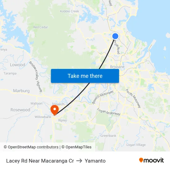 Lacey Rd Near Macaranga Cr to Yamanto map