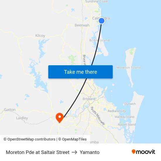Moreton Pde at Saltair Street to Yamanto map