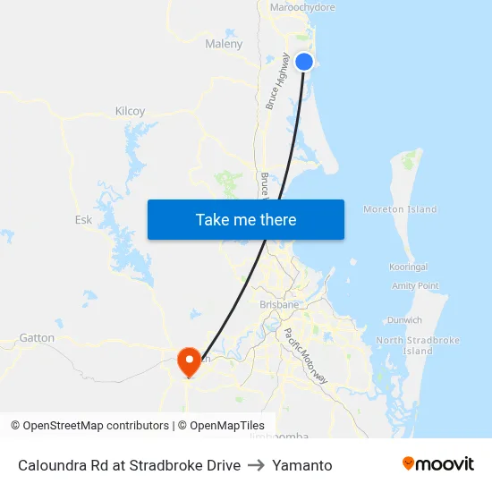 Caloundra Rd at Stradbroke Drive to Yamanto map