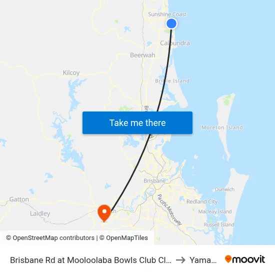 Brisbane Rd at Mooloolaba Bowls Club Closed to Yamanto map