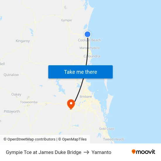 Gympie Tce at James Duke Bridge to Yamanto map