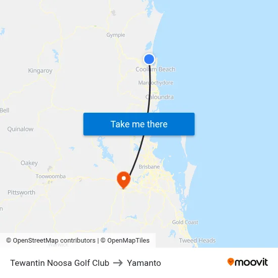 Tewantin Noosa Golf Club to Yamanto map