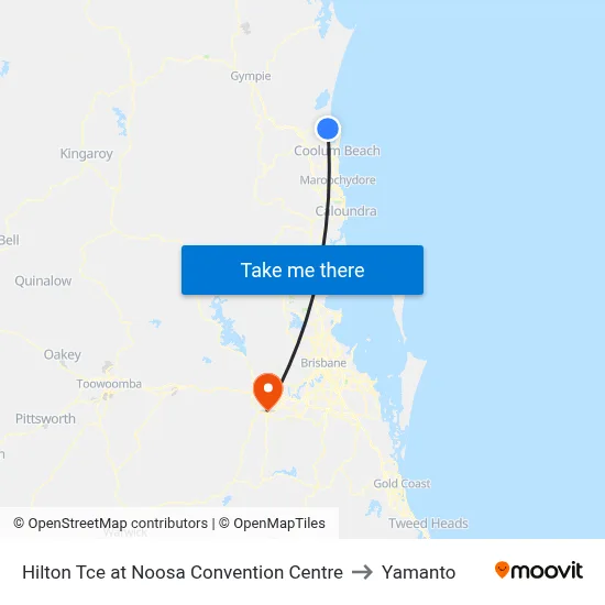 Hilton Tce at Noosa Convention Centre to Yamanto map