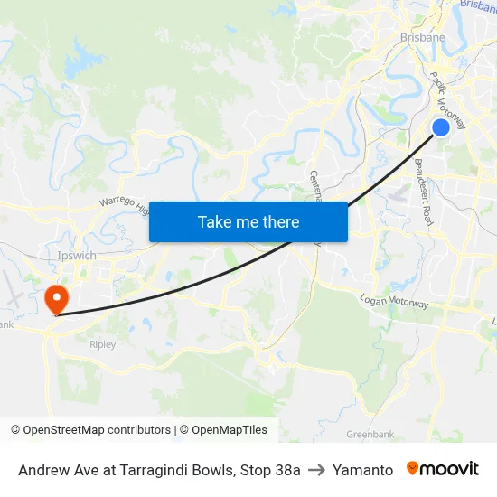Andrew Ave at Tarragindi Bowls, Stop 38a to Yamanto map