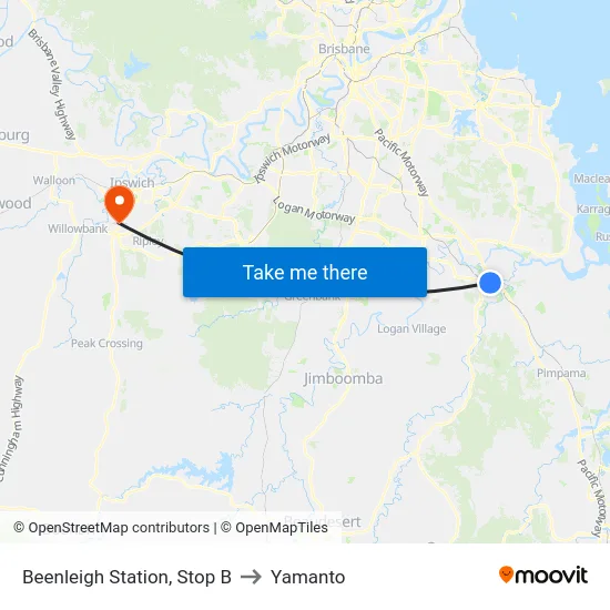 Beenleigh Station, Stop B to Yamanto map