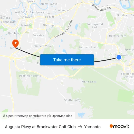 Augusta Pkwy at Brookwater Golf Club to Yamanto map