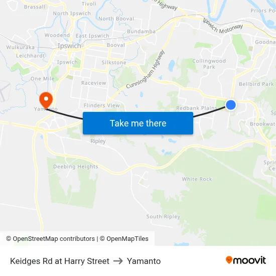 Keidges Rd at Harry Street to Yamanto map