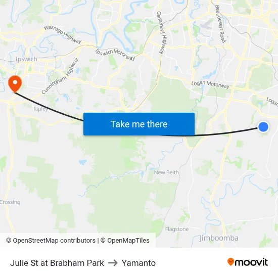 Julie St at Brabham Park to Yamanto map