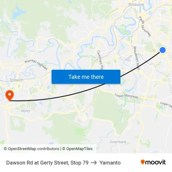 Dawson Rd at Gerty Street, Stop 79 to Yamanto map